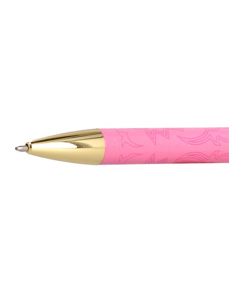 Stylo-bille belius wild west aluminium encre bleue coloris rose dore boite design.