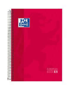 Cahier Oxford School Classic A4+ européen – Couverture extra rigide – 50 % de pages gratuites – 5 x 5 – 120 feuilles