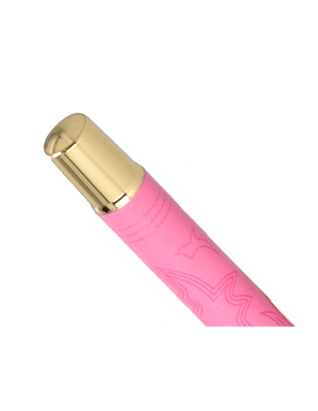 Roller belius wild west aluminium encre noire coloris rose dore boite design.