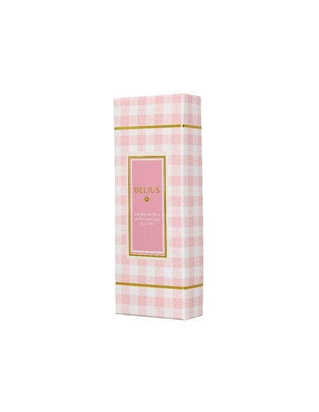 Roller belius picnic aluminium encre noire coloris rose dore boite design.