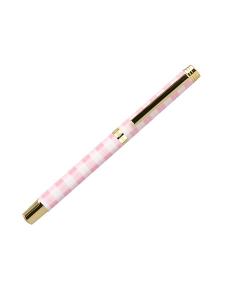 Roller belius picnic aluminium encre noire coloris rose dore boite design.