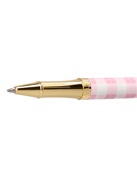 Roller belius picnic aluminium encre noire coloris rose dore boite design.