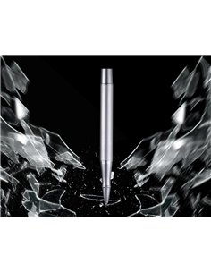 Roller belius unstoppable monochrome aluminium encre noire coloris argent dans coffret cadeau. 2