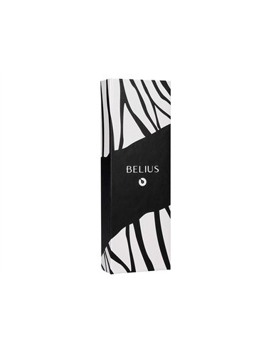 Roller belius b&w aluminium attributs or encre noire coloris noir zebrures blanches dans coffret cadeau.