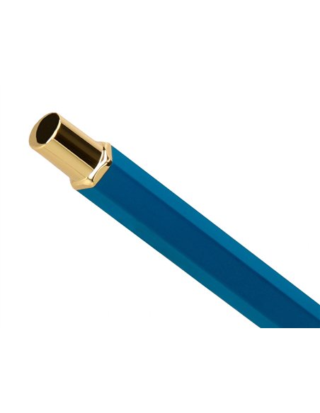 Stylo-bille belius macaron bliss hexagonal aluminium details et attributs or encre bleue col. Bleu/rose coffret cadeau.