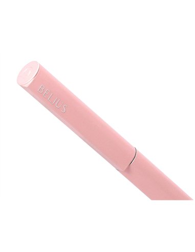 Stylo-bille belius rocket b monochrome sans agrafe encre bleue coloris rose dans coffret cadeau original cylindrique.