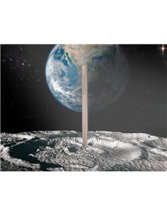 Stylo-bille belius rocket b monochrome sans agrafe encre bleue coloris gris dans coffret cadeau original cylindrique. 2