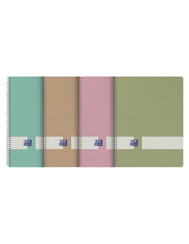 Cahier Oxford Nature Europeanbook A4+, couverture rigide, 80 feuilles, 5x5, écologique, format A4+, couverture rigide résistante