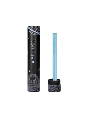 Stylo-bille belius rocket b monochrome sans agrafe encre bleue coloris bleu dans coffret cadeau original cylindrique.