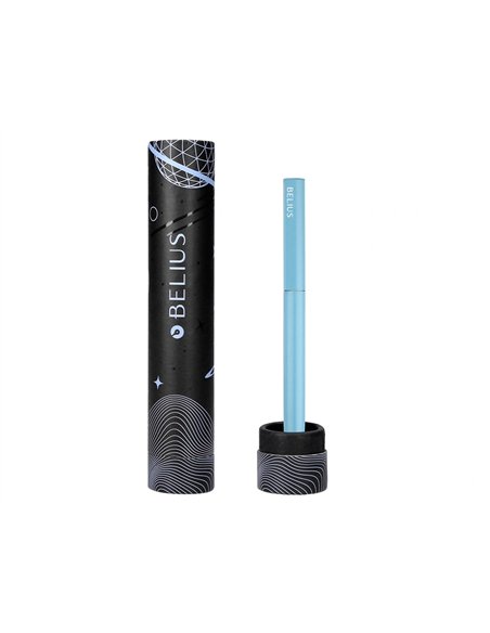 Stylo-bille belius rocket b monochrome sans agrafe encre bleue coloris bleu dans coffret cadeau original cylindrique.