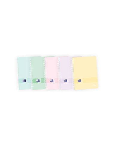 Cahier européen Oxford Live & Go A4+ - Couverture plastique - 8 couleurs pastel - 160 feuilles - Organisation et style en un seu