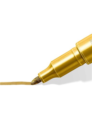 Marqueur staedtler corps metallique 8323 pointe ogive 2,7mm trace 1 a 2mm pack de 10 assortis.