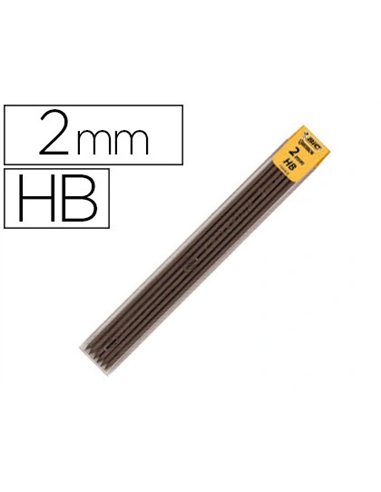 Mine bic 2mm hb étui 6 unités.