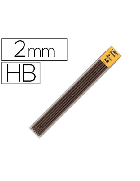 Mine bic 2mm hb étui 6 unités.