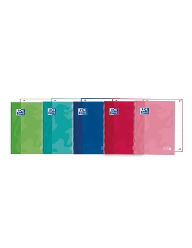 Cahier classique européen Oxford School, format A4+, couverture extra-rigide, 80 feuilles de qualité supérieure, couleurs assort