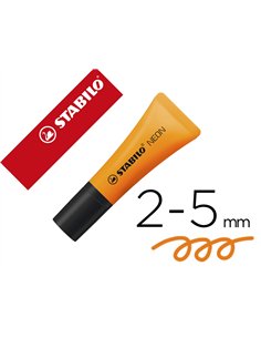 Surligneur stabilo néon fluorescence intense sèche après 4h tube gloss coloris orange.
