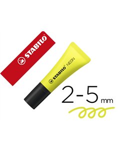 Surligneur stabilo néon fluorescence intense sèche après 4h tube gloss coloris jaune.