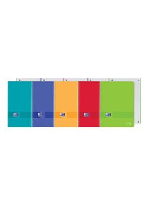 Oxford Live&Go Europeanbook 1 Couverture plastique A4+ 5x5 - Format A4+ - 80 feuilles - Couleurs assorties