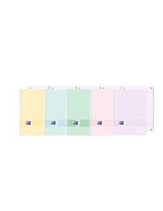 Oxford Live&Go Europeanbook 1 Couverture plastique A4+ 5x5 - 80 feuilles - Couleurs assorties