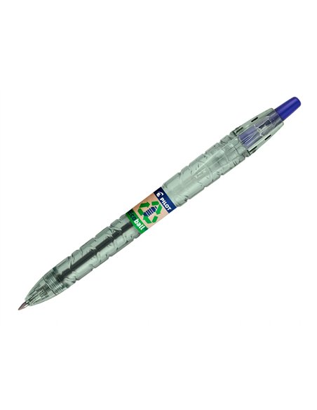 Stylo-bille pilot b2p ecoball begreen retractable rechargeable. Pointe moyenne. Coloris bleu.