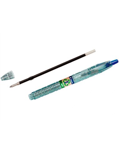 Stylo-bille pilot b2p ecoball begreen retractable rechargeable. Pointe moyenne. Coloris bleu.