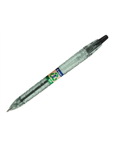 Stylo-bille pilot b2p ecoball begreen retractable rechargeable. Pointe moyenne. Coloris noir 621581.