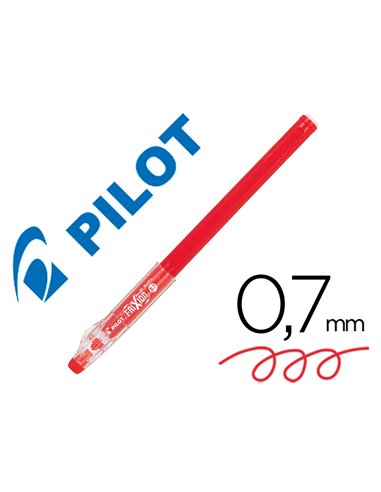 Frixion ball stick roller encre gel rouge 0.7 mm.