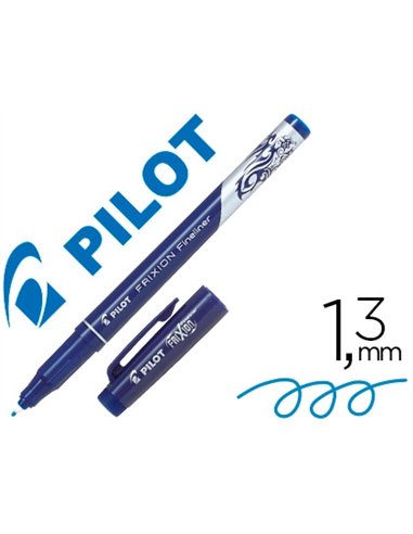 Stylo-feutre pilot frixion fineliner pointe 1.3mm coloris bleu.