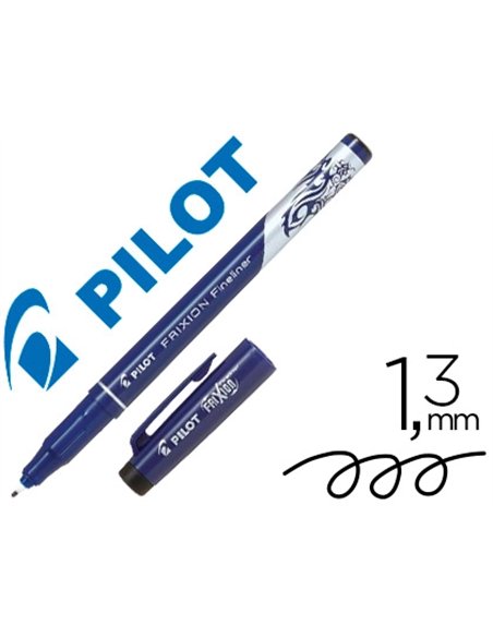 Stylo-feutre pilot frixion fineliner pointe 1.3mm coloris noir.