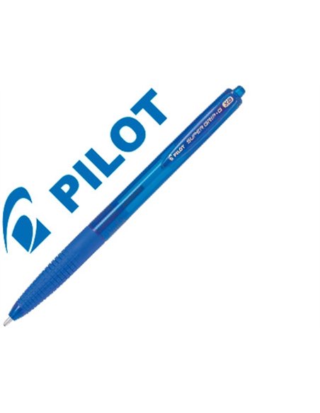 Stylo-bille pilot super grip g rétractable pointe extra large coloris bleu bpgg-8r-xb/1.6.