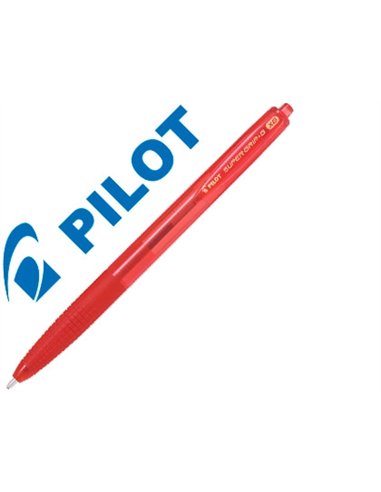 Stylo-bille pilot super grip g rétractable pointe extra large coloris rouge.