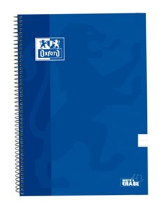 Cahier à spirale classique Oxford School - Couverture extra rigide - Écrivez et effacez - Folio ligné avec marge - 80 feuilles -