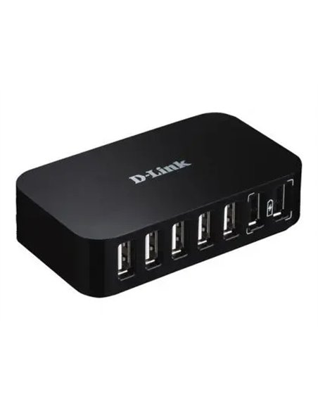 Hub d-link commutateurs 7 ports usb hi speed connection 4 peripheriques usb 2,0 pc et mac.