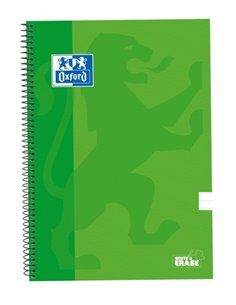 Cahier à spirale classique Oxford School - Couverture extra rigide - Écrivez et effacez - Folio ligné avec marge - 80 feuilles -