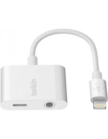 Adaptateur belkin jack audio rockstar avec recharge adaptateur usb-c et auxiliaire 3,5mm.