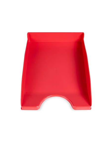Corbeille à courrier q-connectpolypropylène documents a4+ 240x320mm empilable 350x255x65mm coloris rouge opaque.