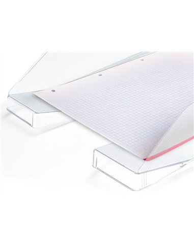Corbeille à courrier q-connectpolypropylène documents a4+ 240x320mm empilable 350x255x65mm coloris cristal.