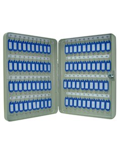 Armoire à clés q-connect 80 clés acier résistant épaisseur 0.8cm inclus 2 clés porte-clés accessoires 425x355x90mm. 2