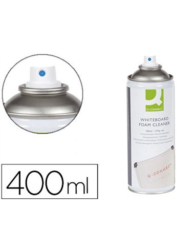 Mousse q-connect nettoyage tableau blanc flacon 400ml.