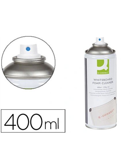Mousse q-connect nettoyage tableau blanc flacon 400ml.