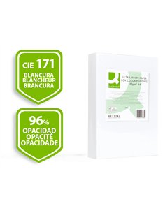 Papier q-connect multifonction ultrawhite a4 100g/m2 blancheur 170 opacité 96 rigidité 60 500 feuilles. 2