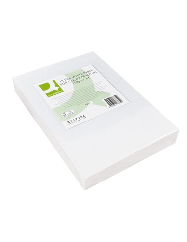 Papier q-connect multifonction ultrawhite a4 100g/m2 blancheur 170 opacité 96 rigidité 60 500 feuilles.