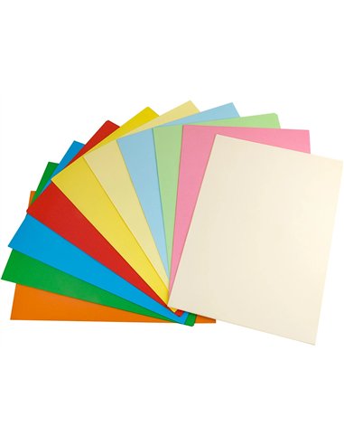 Papier couleur liderpapel multifonction a4 80g/m2 assortiment 25 couleurs paquet 100 feuilles.