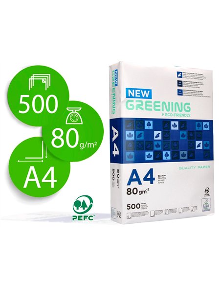 Papier liderpapel multifonction greening a4 80g haute qualité pefc blancheur 146 opacité 92 rigidité 112 500f.