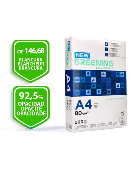 Papier liderpapel multifonction greening a4 80g haute qualité pefc blancheur 146 opacité 92 rigidité 112 500f.