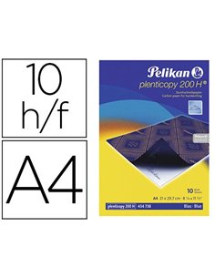 Papier carbone pelikan a4 210x297mm écriture manuscrite pochette 10 feuilles.