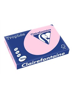 Papier clairefontaine multifonction laser cloueur trophe a3 160g/m2 rose parfaite opacite paquet 250. 2