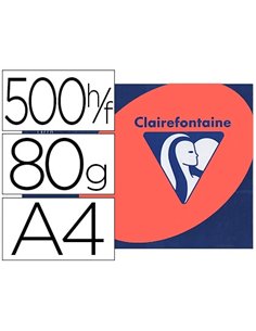 Papier couleur clairefontaine trophée multifonction a4 80g/m2 couleurs vives pêche paquet 500 feuilles.