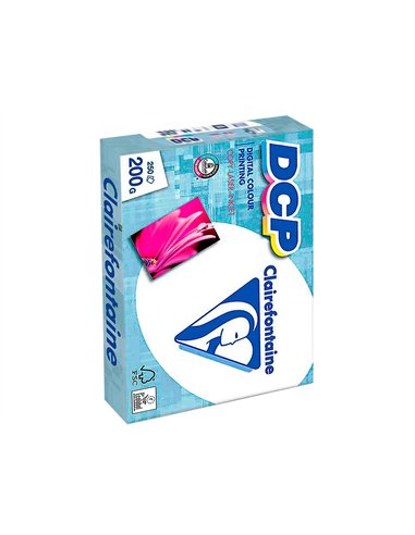 Papier clairefontaine multifonction laser couleur dcp a4 200g/m2 coloris blanc satine - ramette de 250.