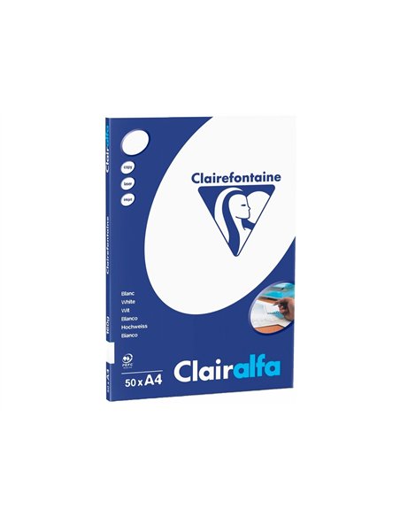 Papier clairefontaine clairalfa extra blanc a4 350g/m2 blancheur 170 opacité 93 rigidité 135 toucher satiné 125 feuilles.